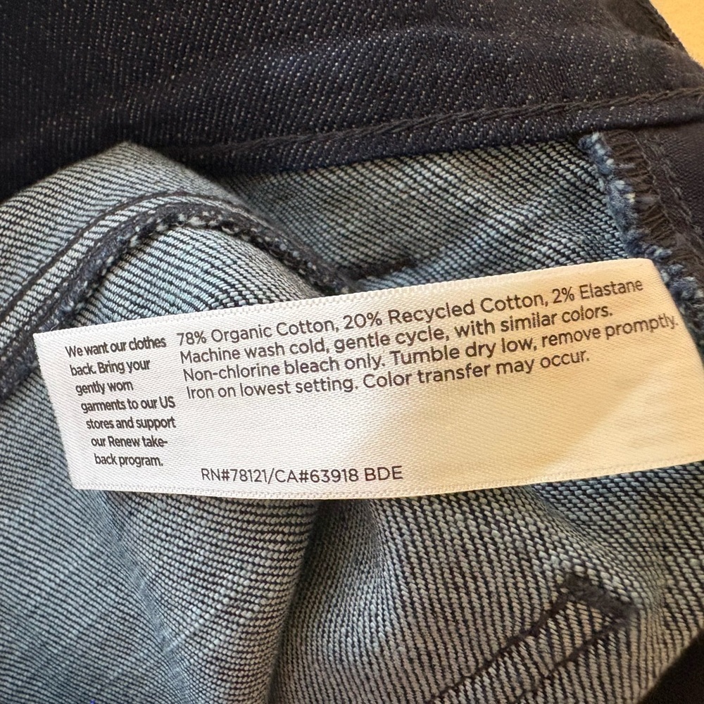 Eileen Fisher Blue Denim Jeans - Picture 4 of 5